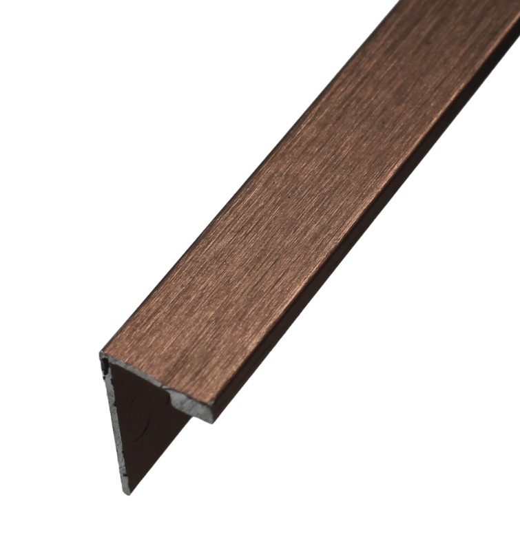 L-shape Angle Brushed Copper 10mm Aluminium
