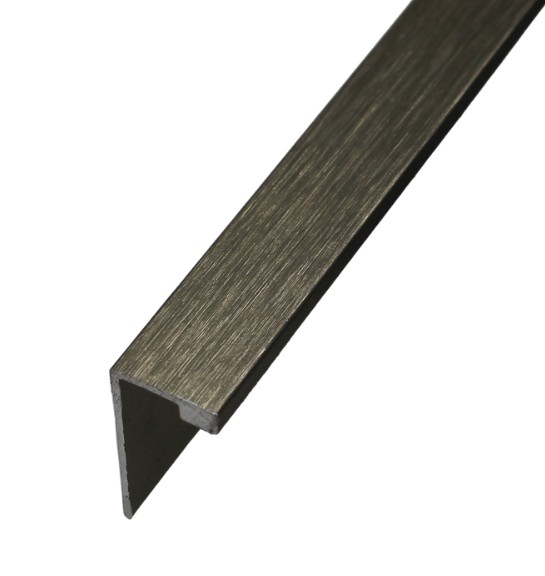 L-shape Angle Brushed Titanium 10mm Aluminium