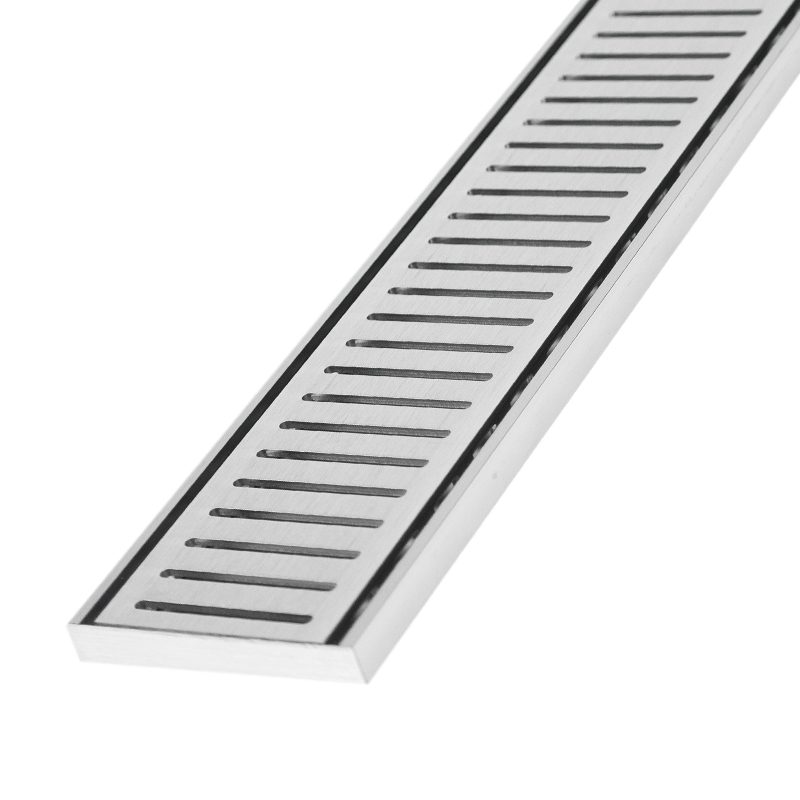 Linear Grate Drain 100x14mm NeXT Gen Silk Silver per Metre