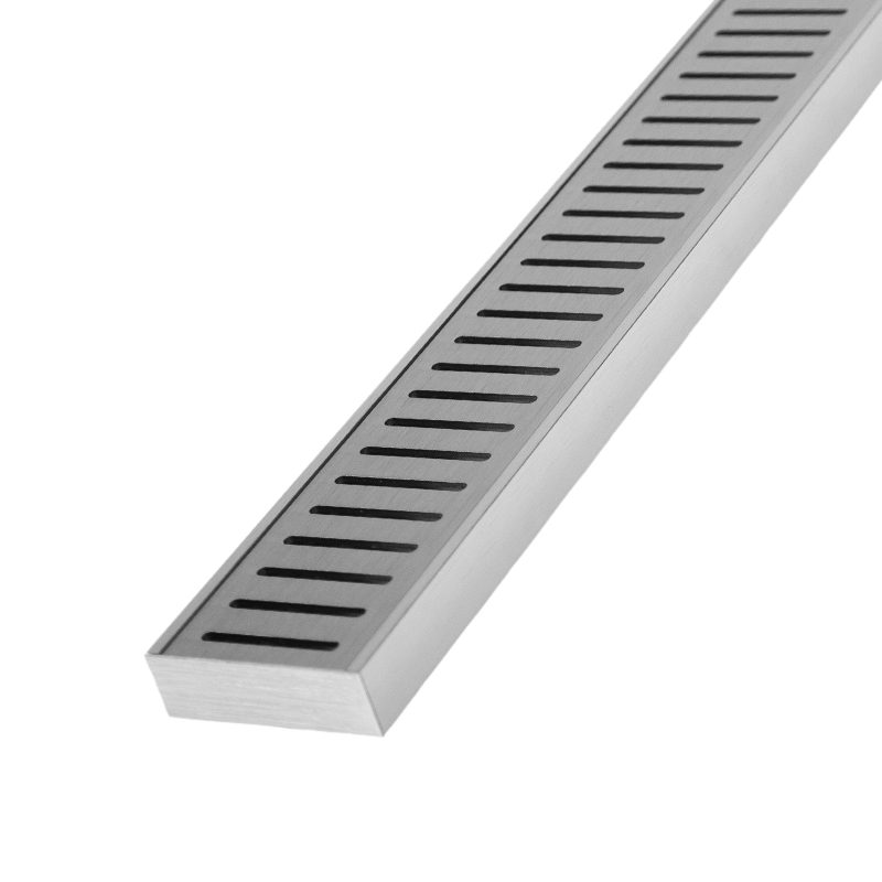 Linear Grate Drain 70x23mm Silk Silver per Metre
