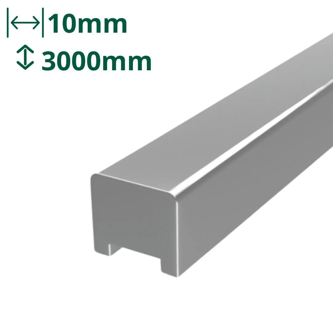 Water Bar Square Profile 10x10mm Nfk