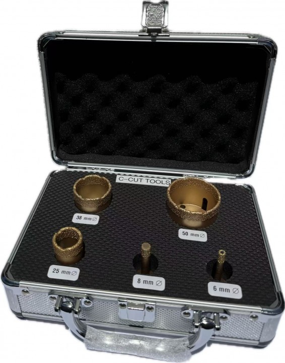 Grinder Hole Saw Kit 6,8,25,38,50