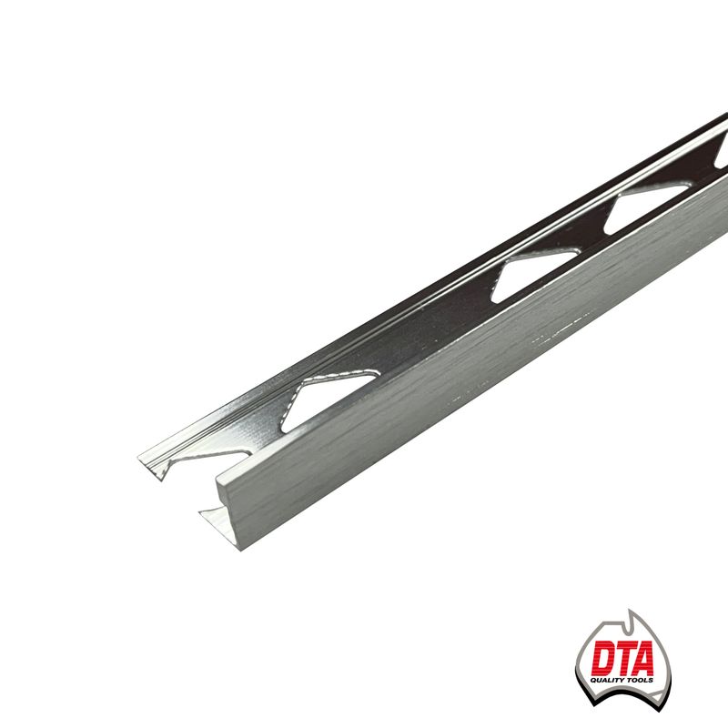 Aluminium L-shape Brushed Silver 10mm Spectrim DTA