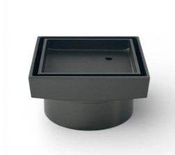 Floor Waste Tile Insert Drain Renox Gunmetal 100mm Square
