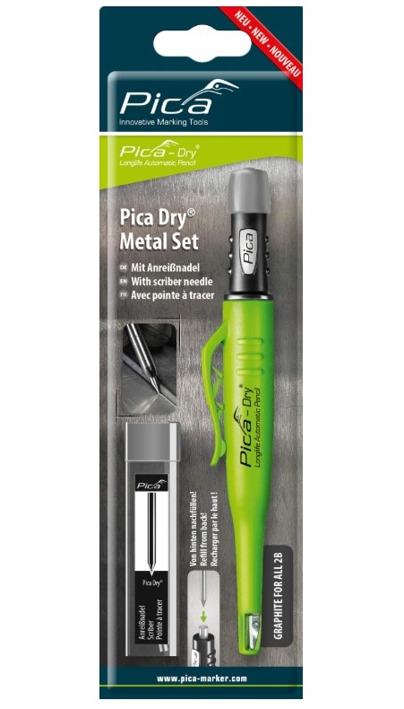 Pica Dry Metal Set with Scriber Needle
