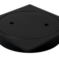 Square Clear Out Inspection Outlet Matt Black 100mm