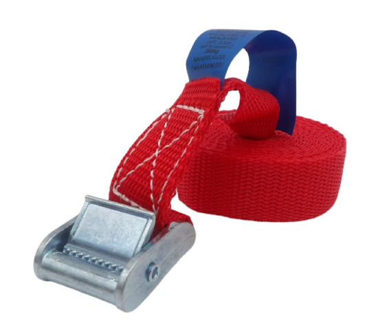 Tie Down Cam Strap 2.5m X 25mm Red