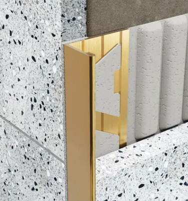 Stainless Steel L-Shape Angle Brushed Gold 12mm Amark